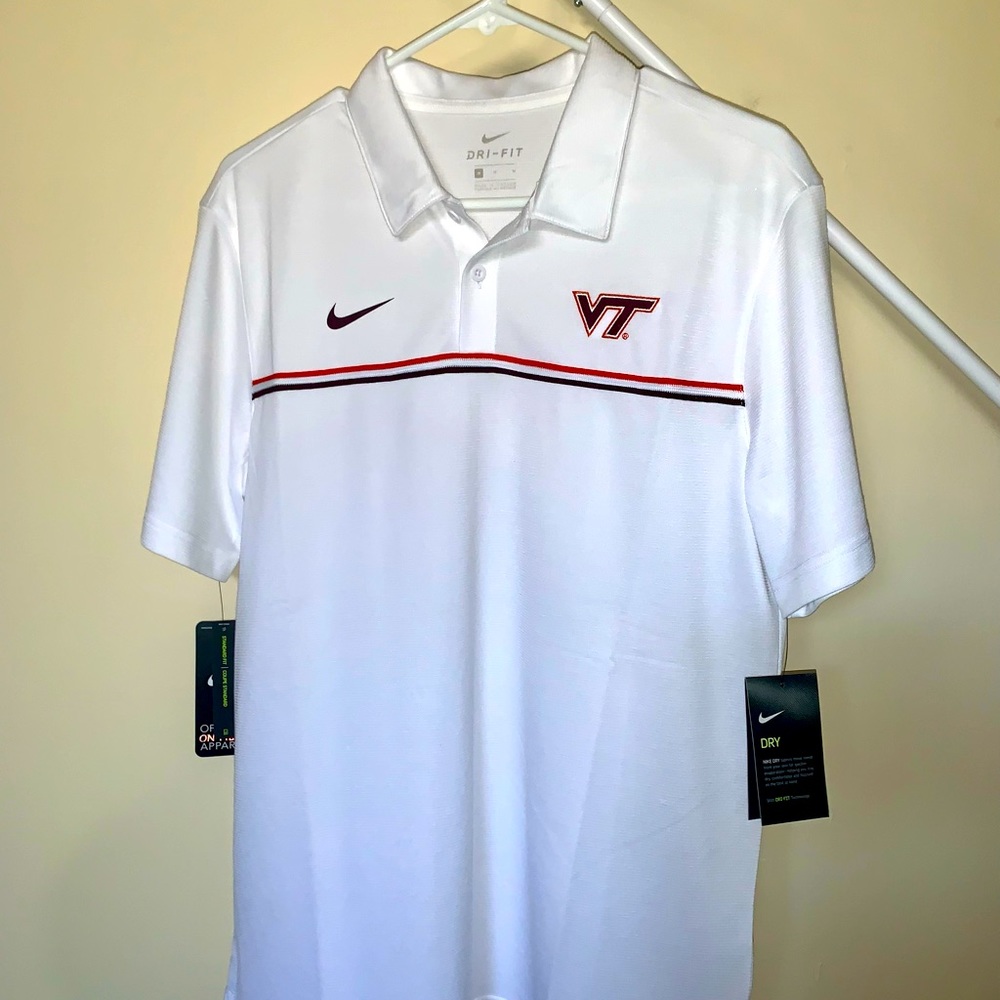 NWT Nike Dri-Fit Virginia Tech Polo
